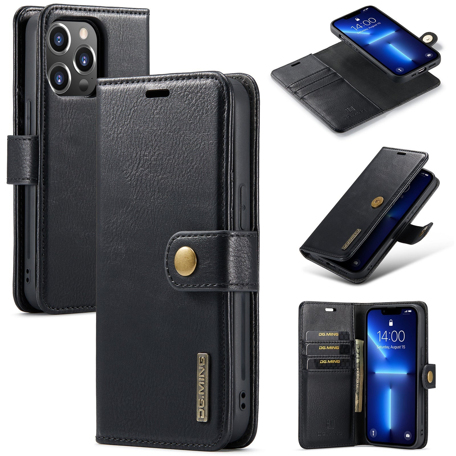 Wallet-style magnetic case for iPhone 16/15/14 Pro Max
