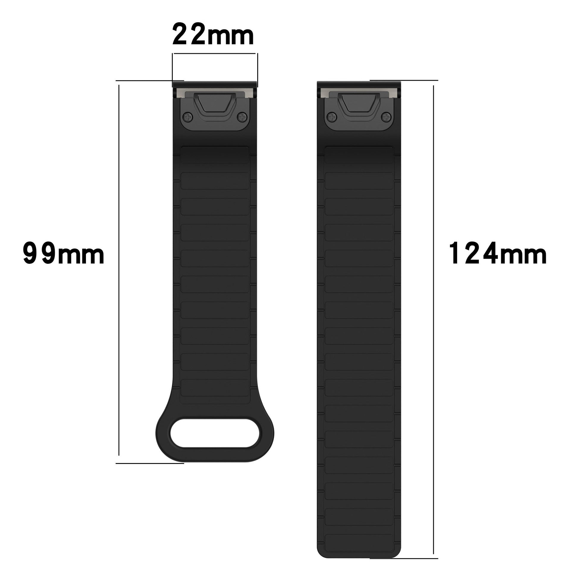 Silicone Magnetic Loop Band For Garmin Fenix 8 5X 6 Pro 6X 7 7X