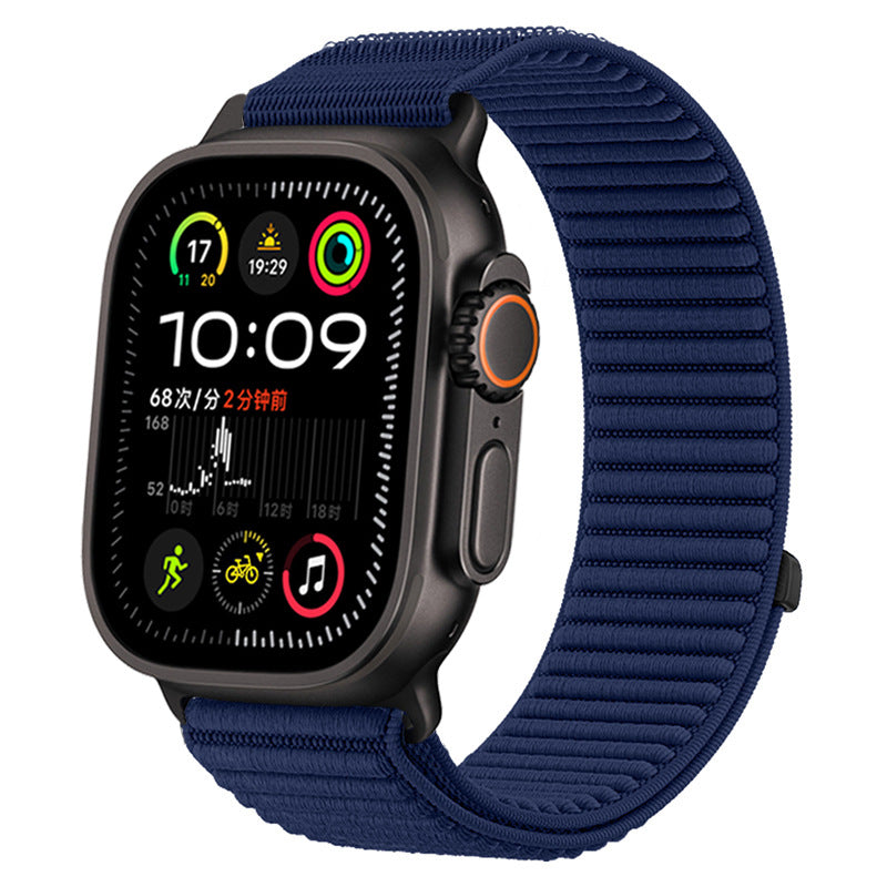 Mountain Pattern Nylon Loop Strap For Apple Watch
