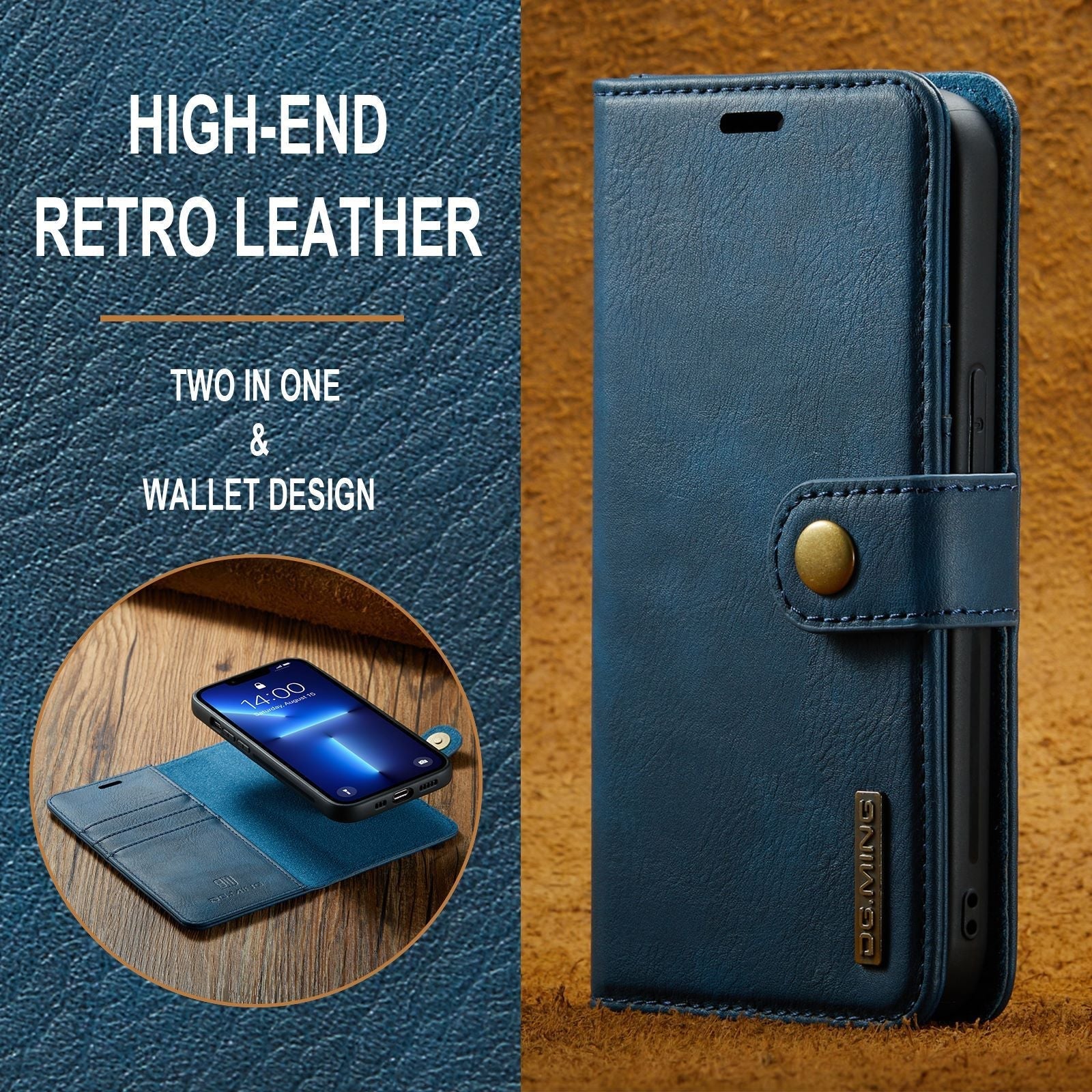 Wallet-style magnetic case for iPhone 16/15/14 Pro Max