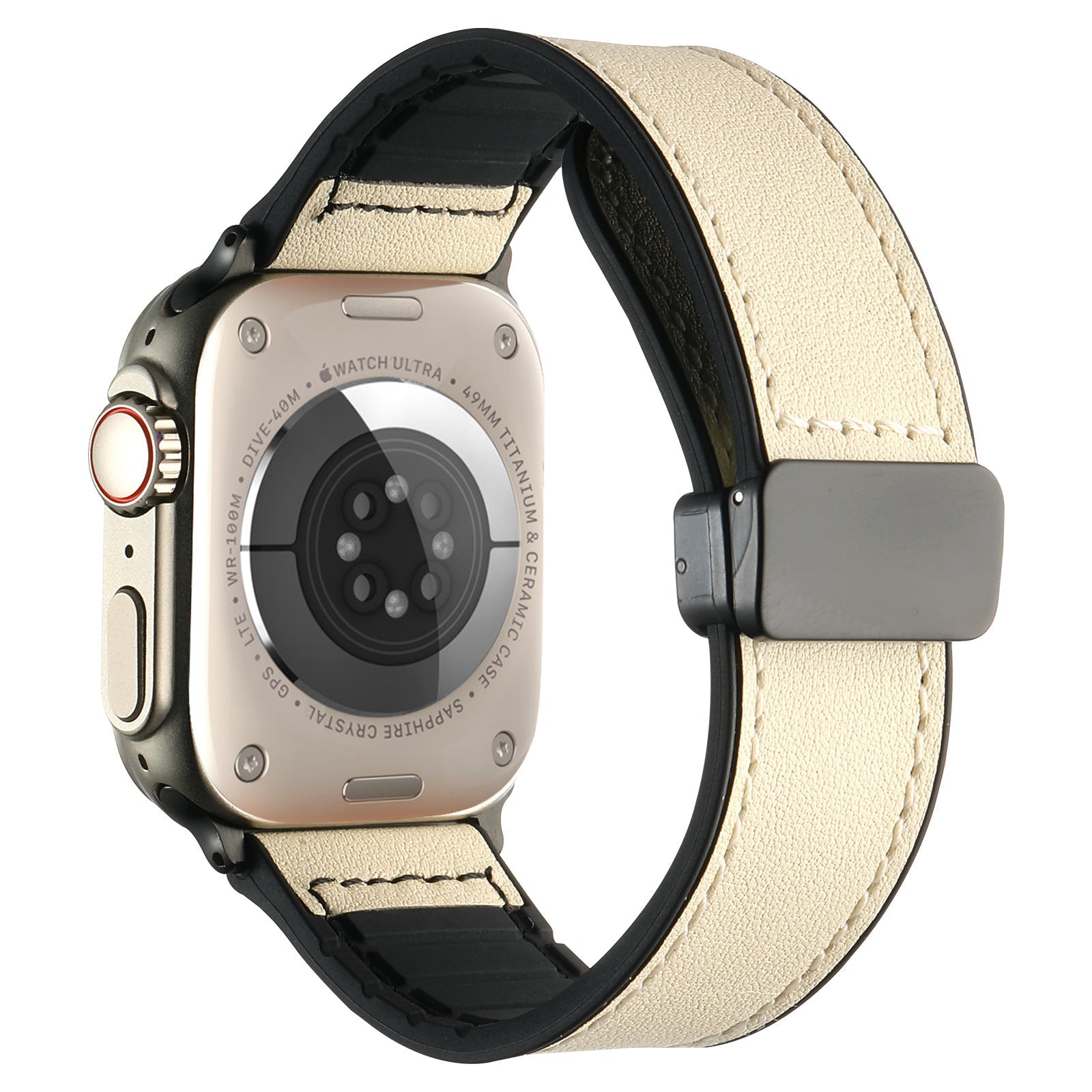 Silicone Magnetic Leather Strap For Apple Watch