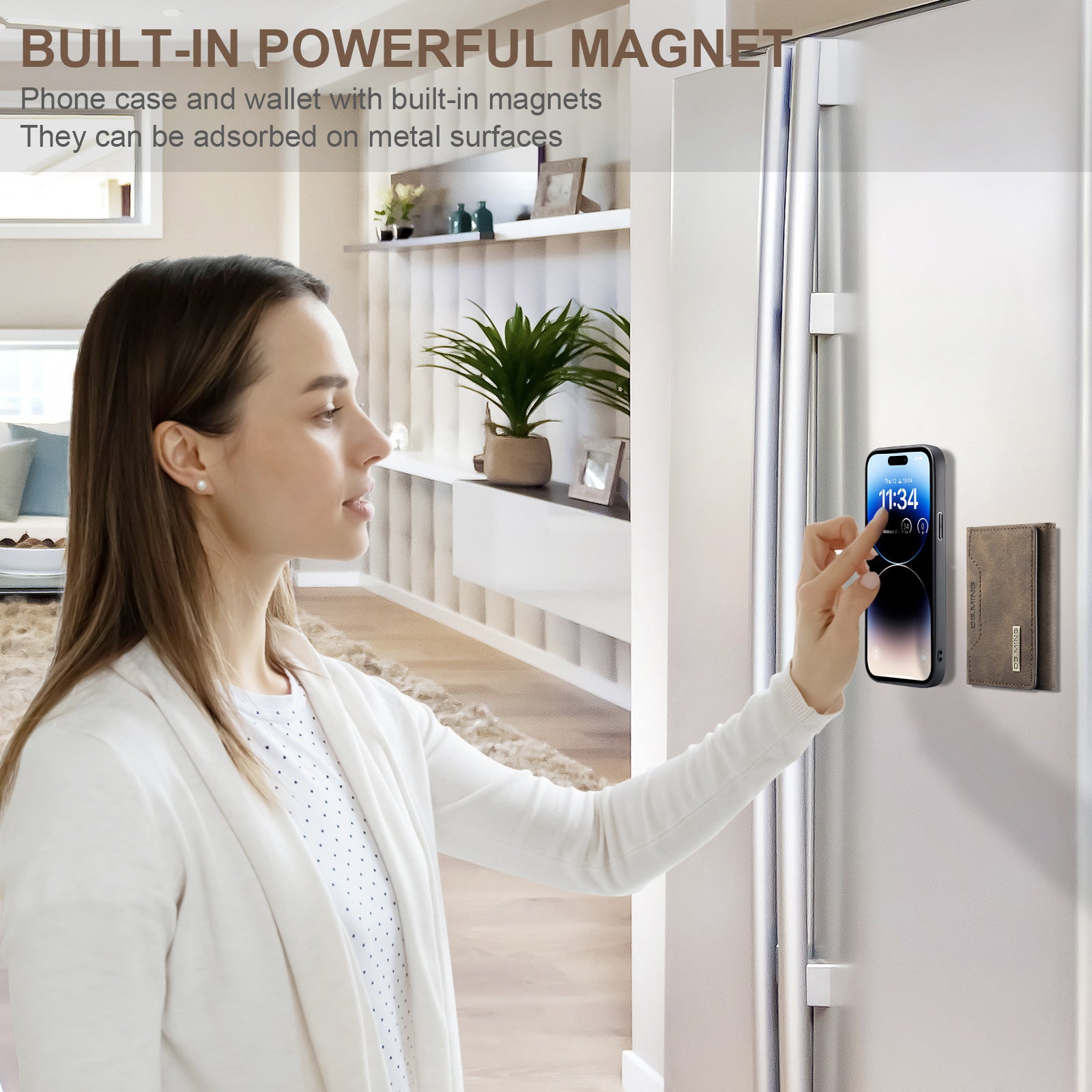 2 in 1 Detachable Wallet Back Cover for iPhone 16 Pro max/ 16Pro/16/15 /14Pro