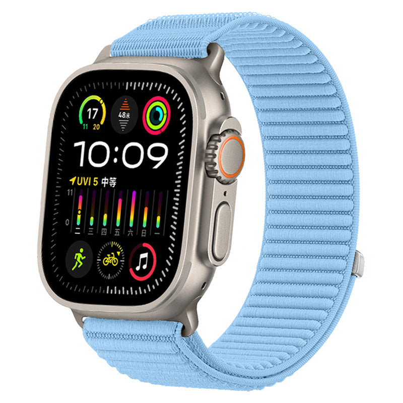Mountain Pattern Nylon Loop Strap For Apple Watch