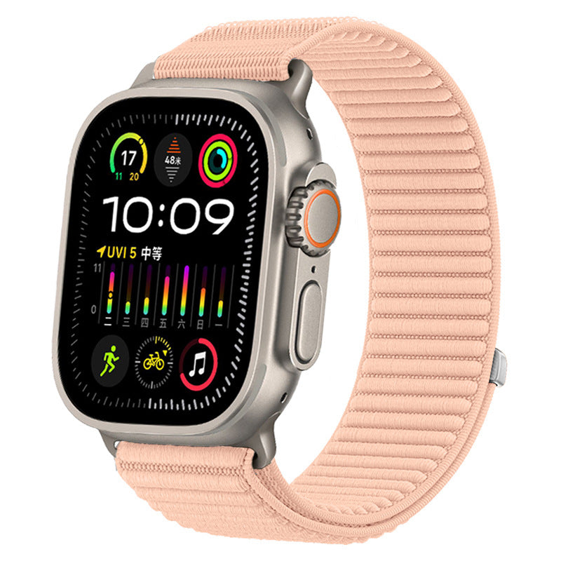 Mountain Pattern Nylon Loop Strap For Apple Watch