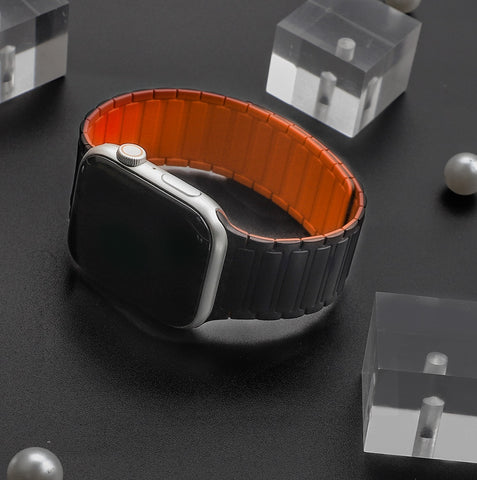 Silicone magnetic loop watch band For Apple Watch
