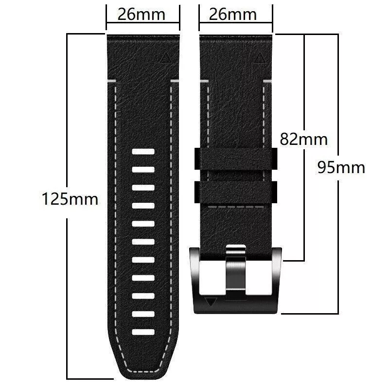 TPU + Leather Strap for Garmin Fenix 8 7X 6X Pro