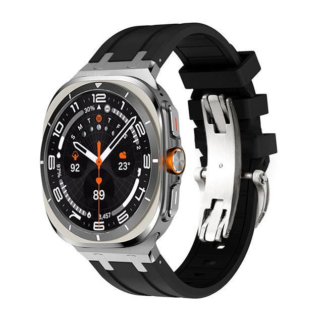 NEW AP Thick Silicone Band With Titanium Adapter For Samsung Watch Ultra/ Classic 4 /5 /Pro/6 / 7