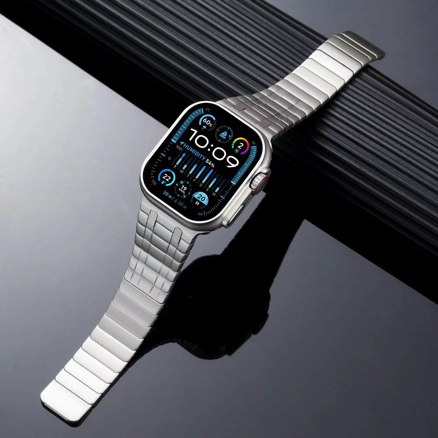 AP Frosted Stainless Steel Magnetic Band For Apple Watch