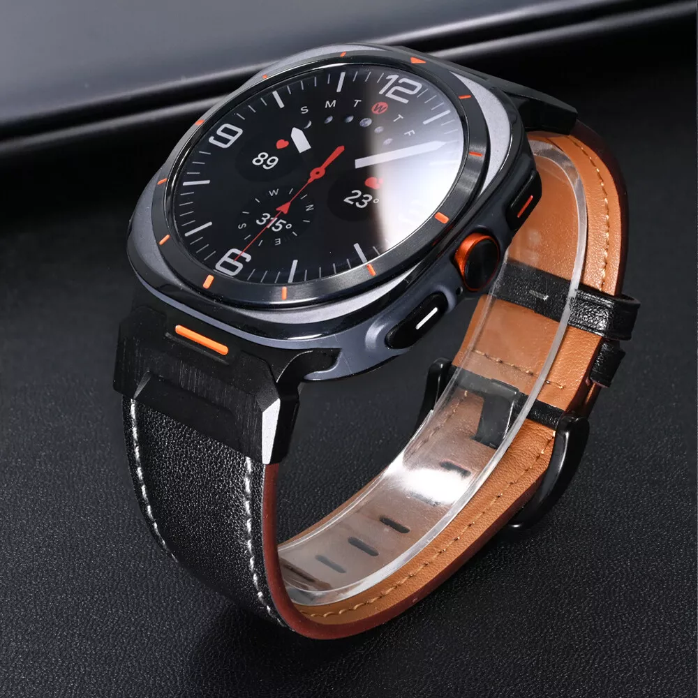 Tactical Leather Band For Samsung Galaxy Watch 7 Ultra