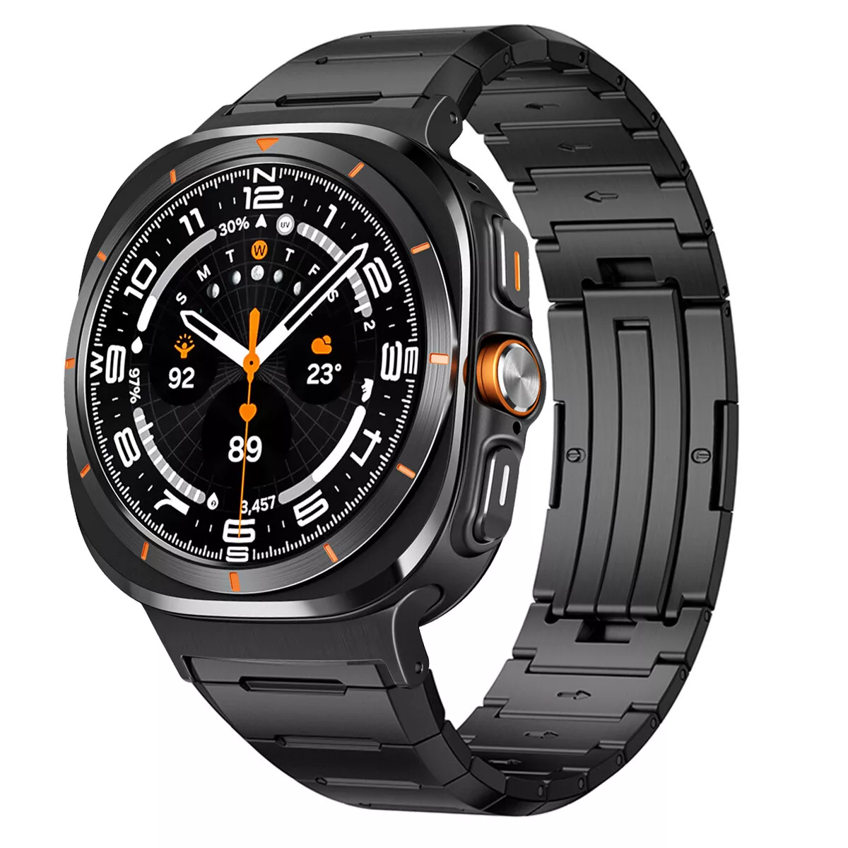 Geometric steel band for Samsung watch band