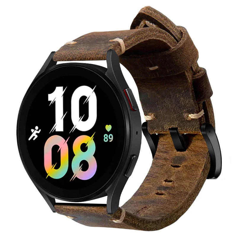 Vintage Leather Strap For Samsung Watch 7 6 4 5 Pro