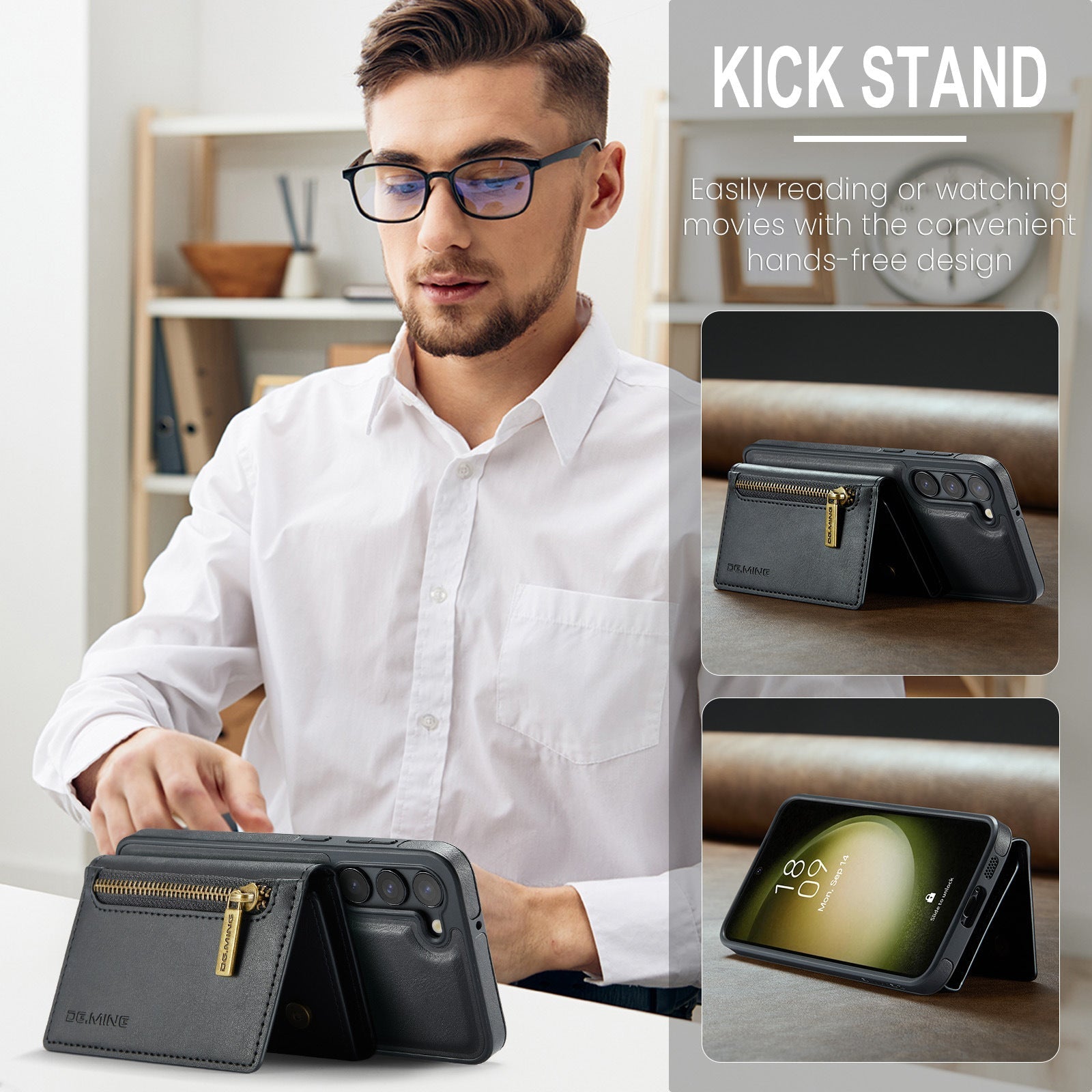 Magnetic 2 in 1 Wallet Case For iPhone 16 Pro max/ 6Pro/16/15 /14Pro