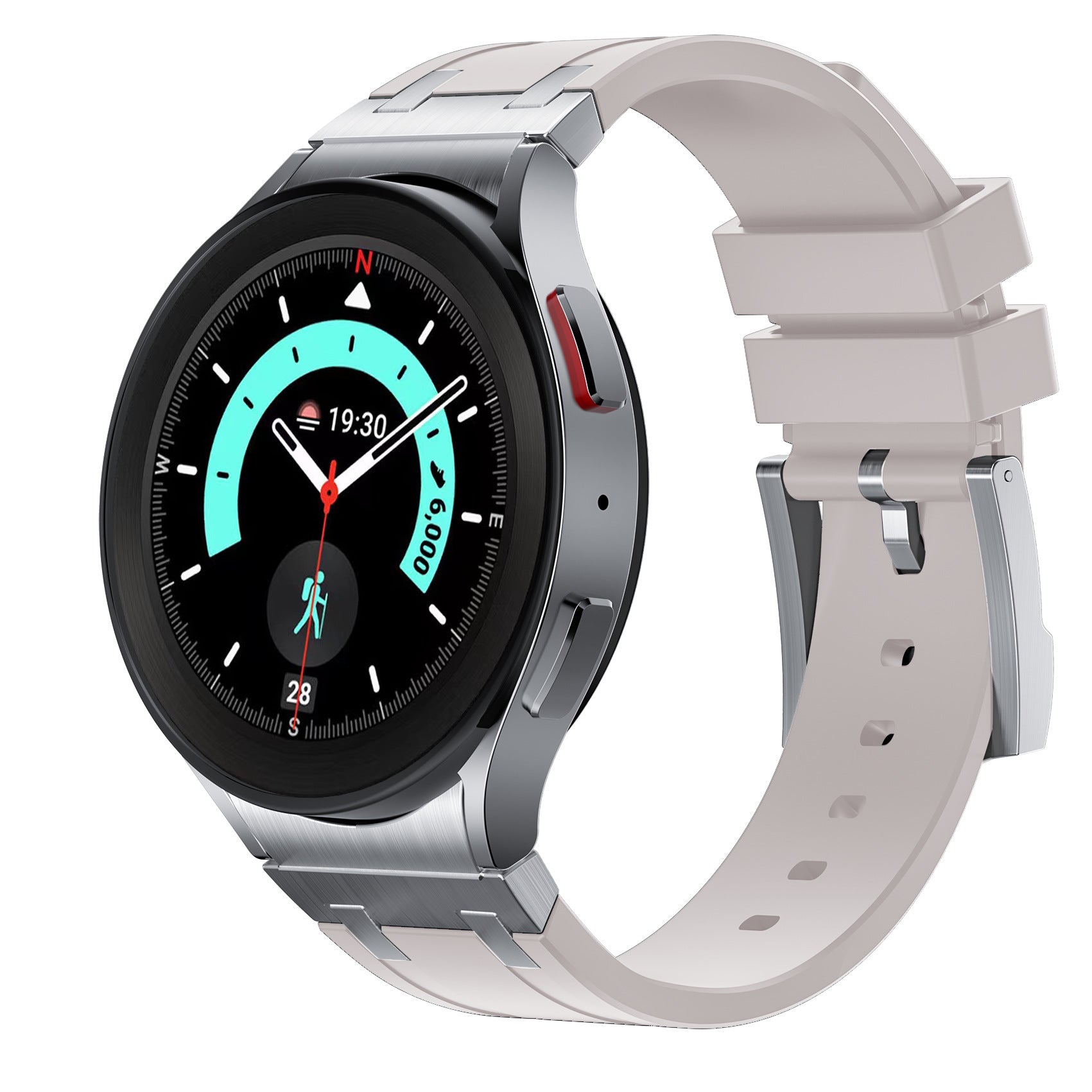 NEW AP Thick Silicone Band With Titanium Adapter For Samsung Watch Ultra/ Classic 4 /5 /Pro/6 / 7