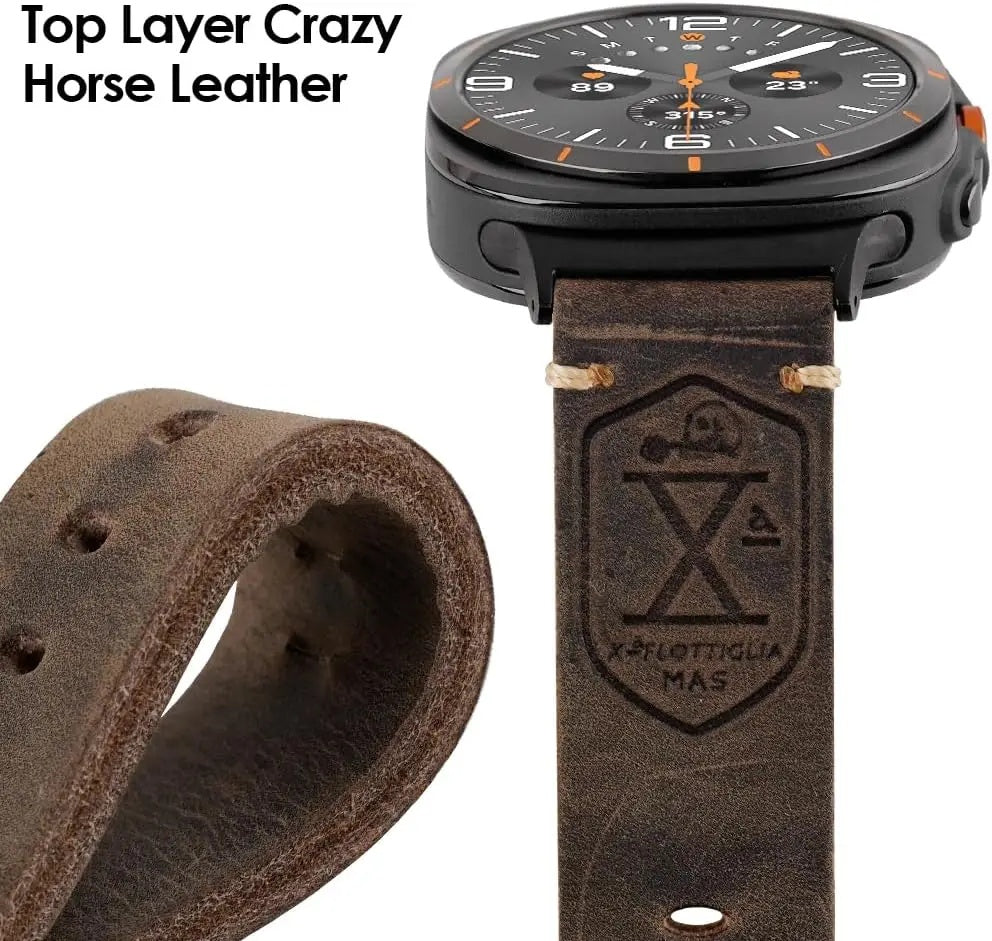 Vintage Leather Band For Samsung Watch Ultra /7/6 /5 Pro/5/4