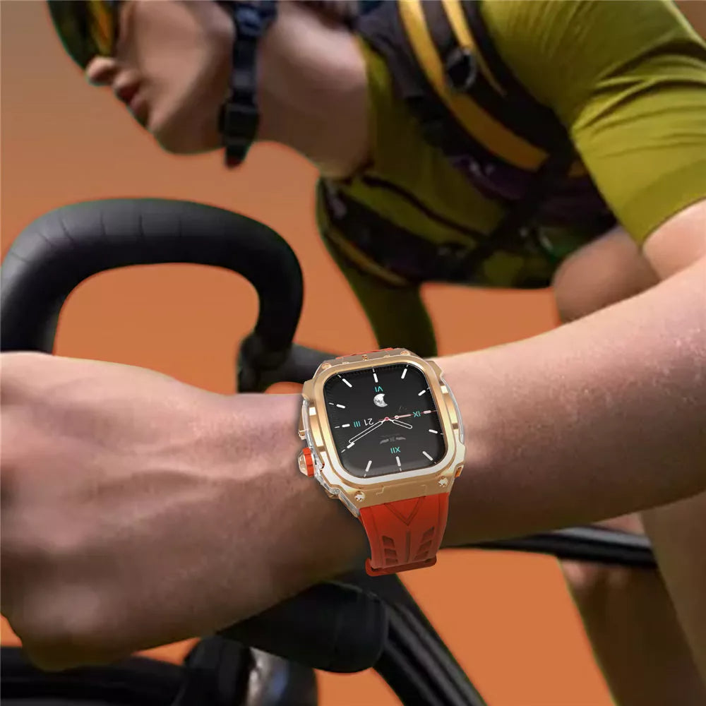 Steel Mod Kit Case Band Protective Cover For Apple Watch 10 46mm