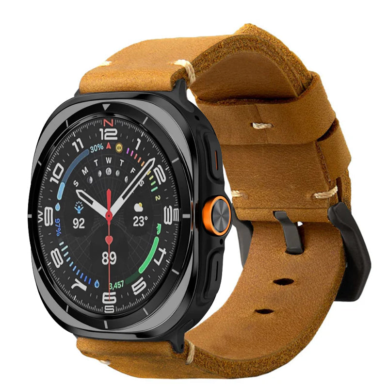 Vintage Leather Band For Samsung Watch Ultra /7/6 /5 Pro/5/4