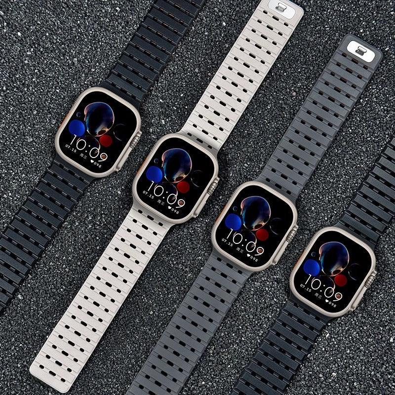 AW Breathable Magnetic Silicone Strap For Apple Watch