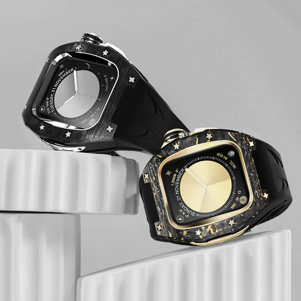 Carbon Fiber Crystal Case Mod Kit For Apple Watch