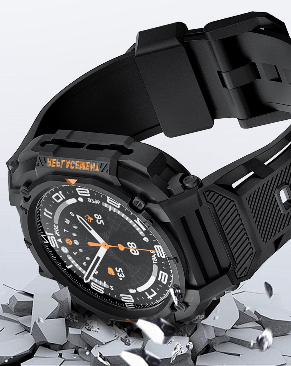 Anti-Drop Hollow Armor Watch Strap For Galaxy Watch7 Ultra 47mm