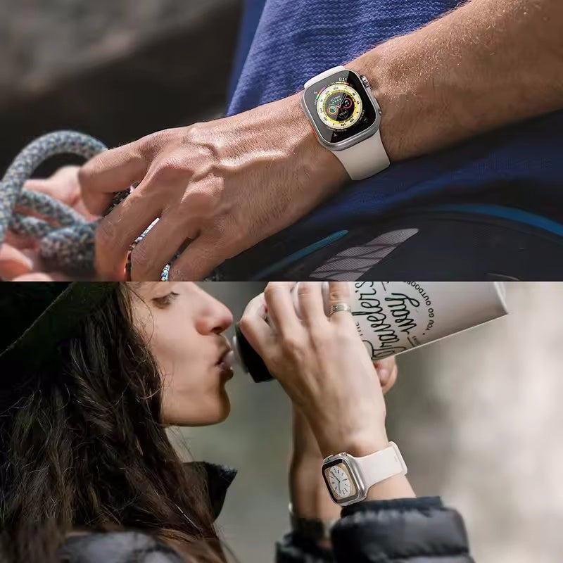 360° All-inclusive Protective case + tempered film For Apple Watch S1-10