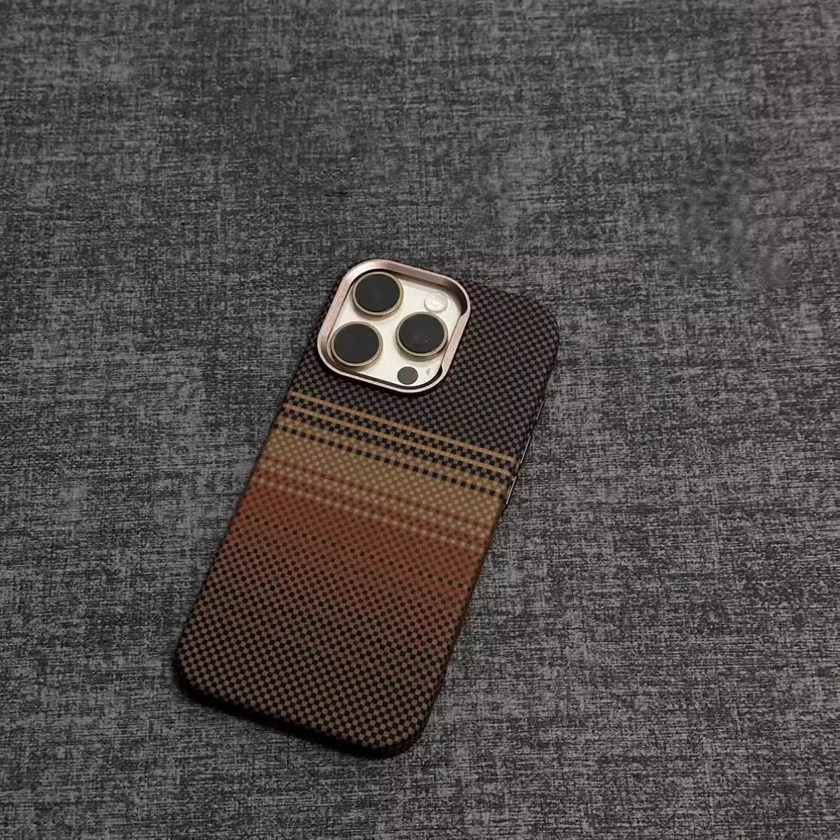 Magnetic Kevlar Carbon Fiber Pattern For iPhone 16Pro 15 Pro Max 14