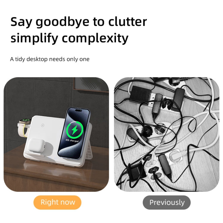 3 in 1 Magnetic Wireless Charger - Suitable for Samsung + Apple