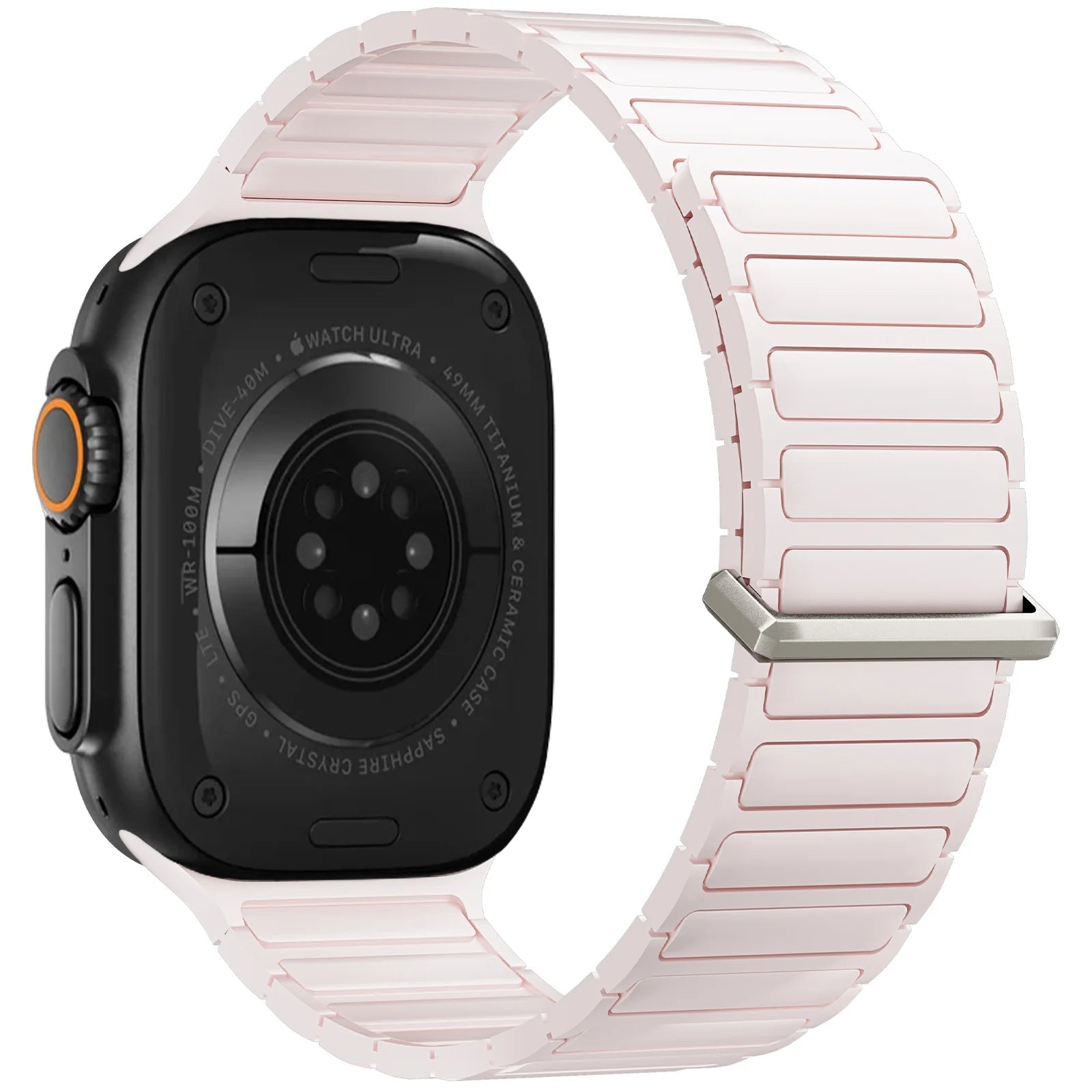 Magnetic Loop Metal Buckle Silicone Watch Bands For Apple Watch