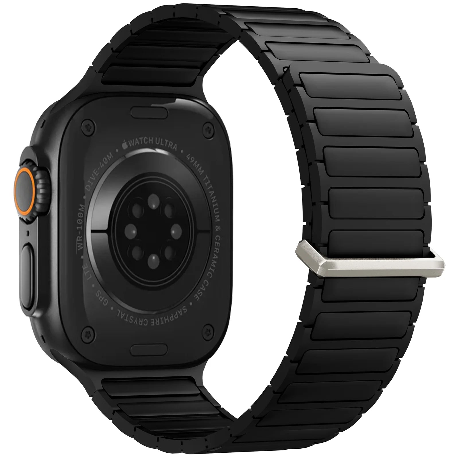 Magnetic Loop Metal Buckle Silicone Watch Bands For Apple Watch