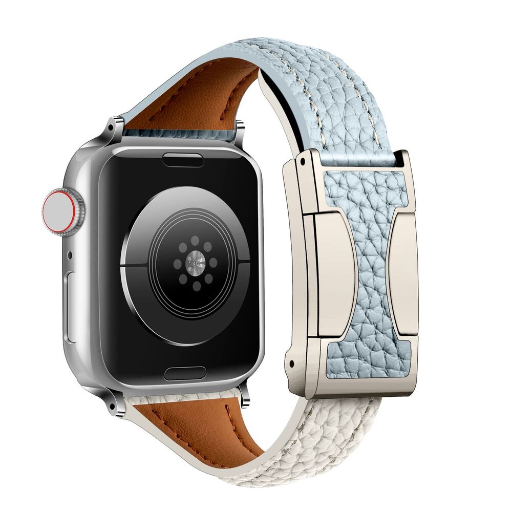 Textured Leather Strap For Apple Watch