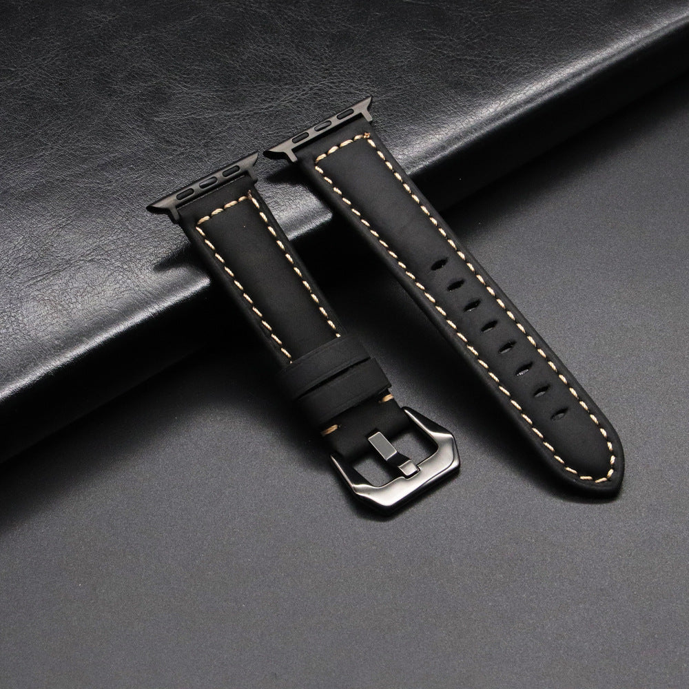 Handgefertigtes Apple Watch Lederband im Vintage-Look