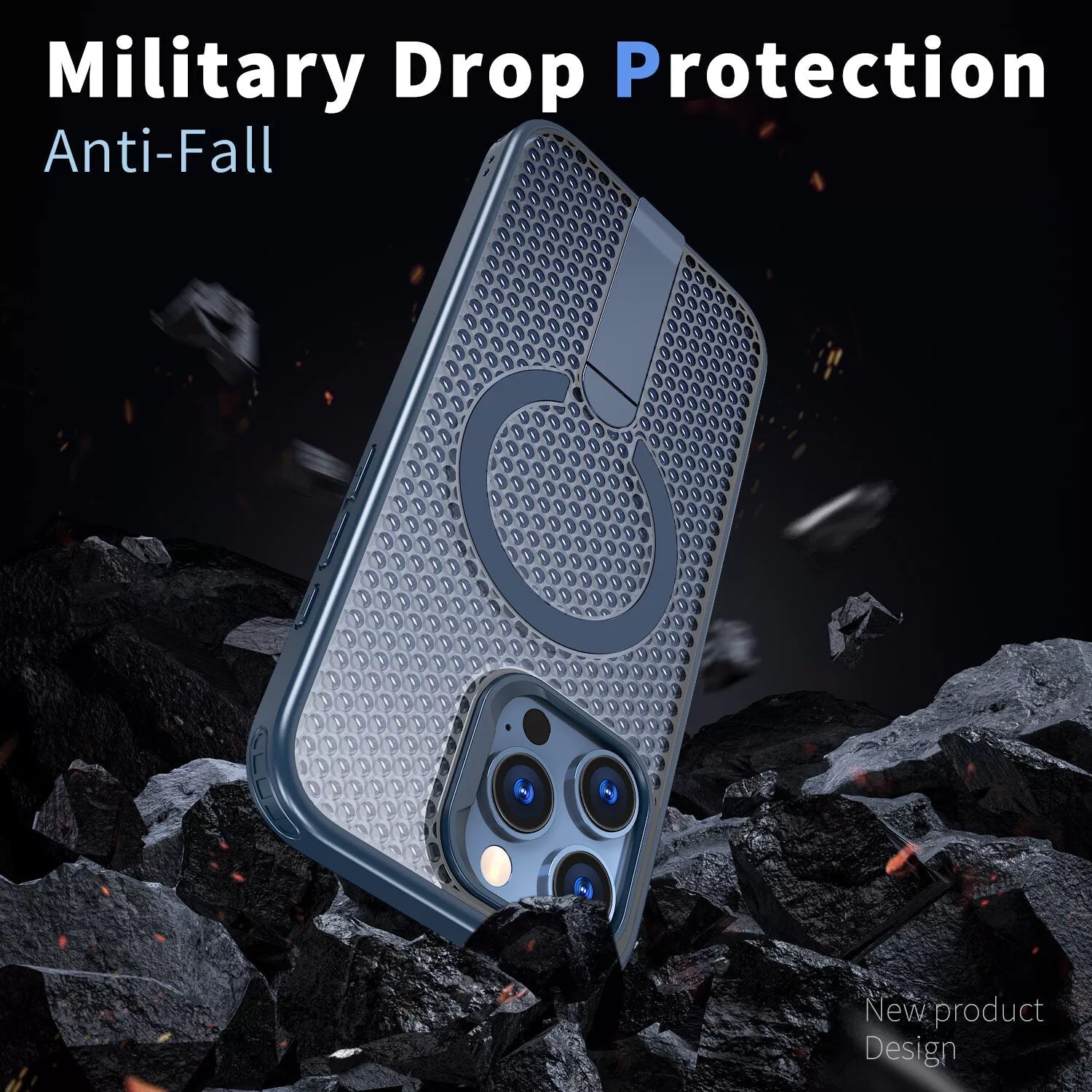 Heat Dissipation Stand Magnetic Case for iPhone