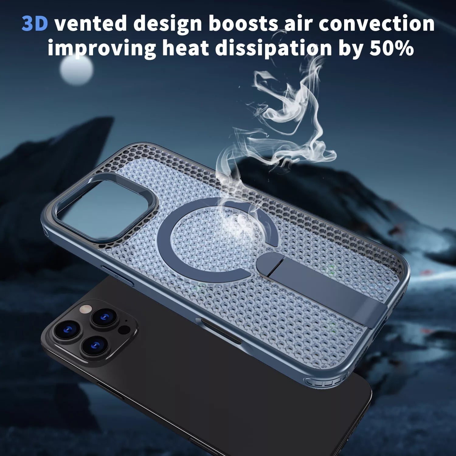 Heat Dissipation Stand Magnetic Case for iPhone