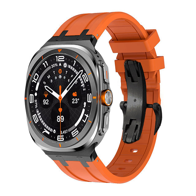 NEW AP Thick Silicone Band With Titanium Adapter For Samsung Watch Ultra/ Classic 4 /5 /Pro/6 / 7