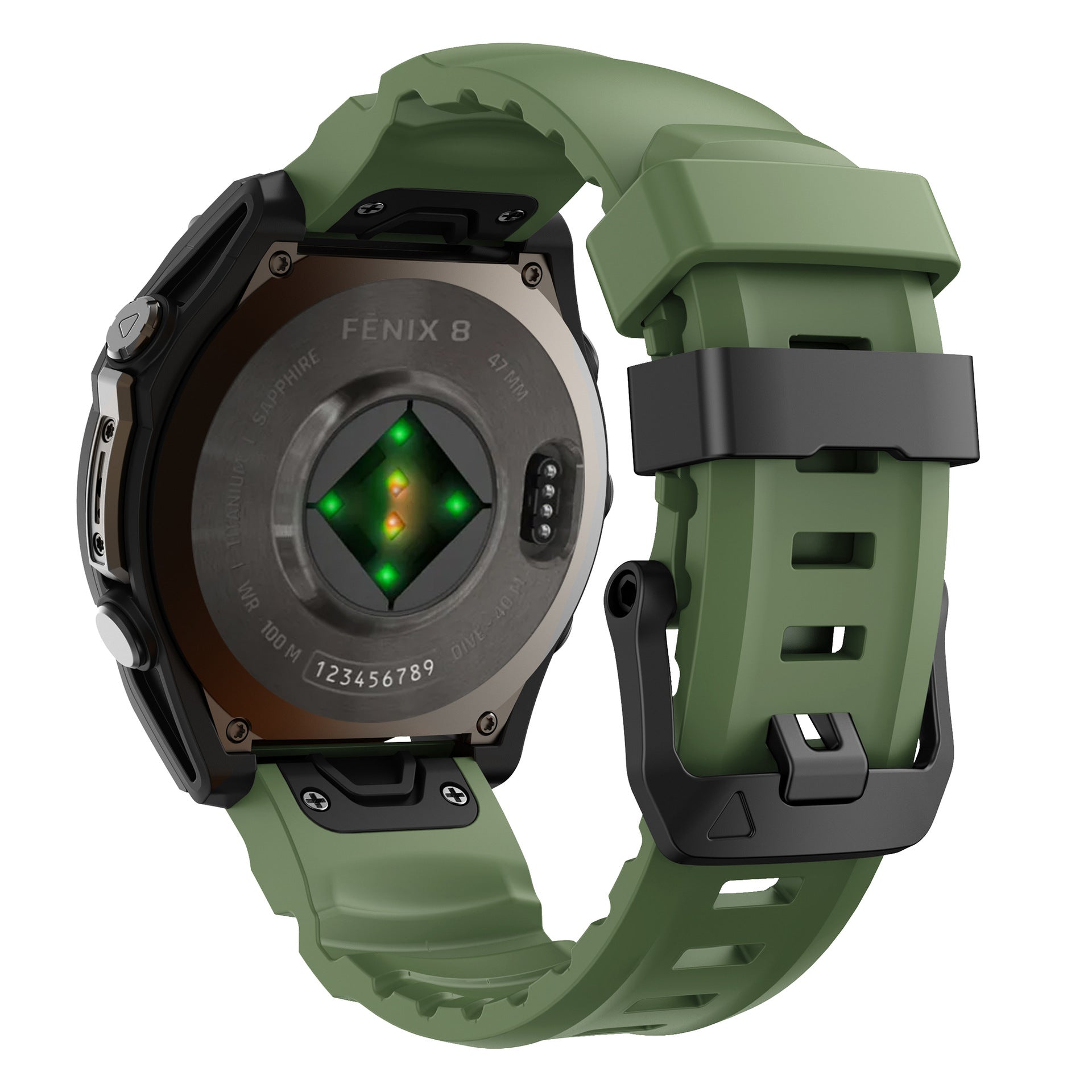 Super Titan Sport Silicone Band For Garmin Fenix 8 7 7X 6