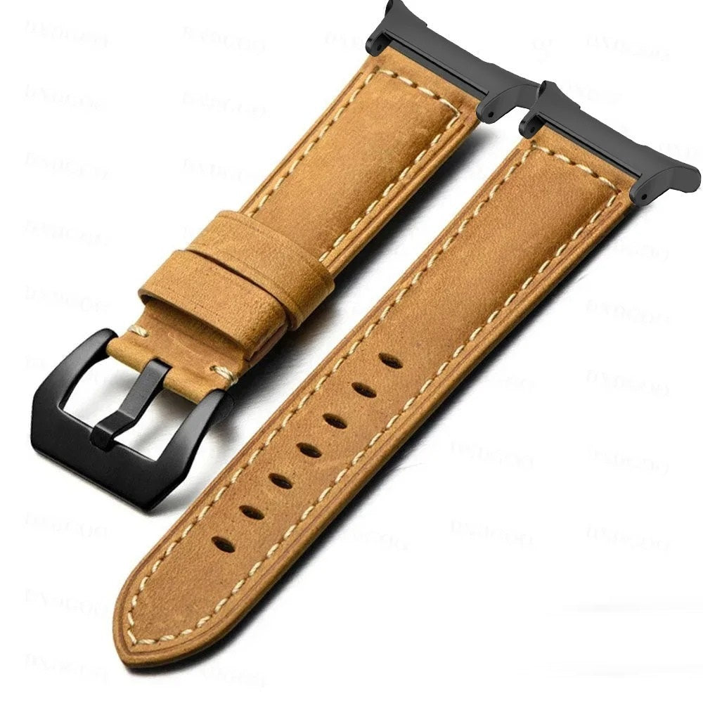 Vintage Frosted Leather For Samsung Galaxy Watch Ultra 47mm
