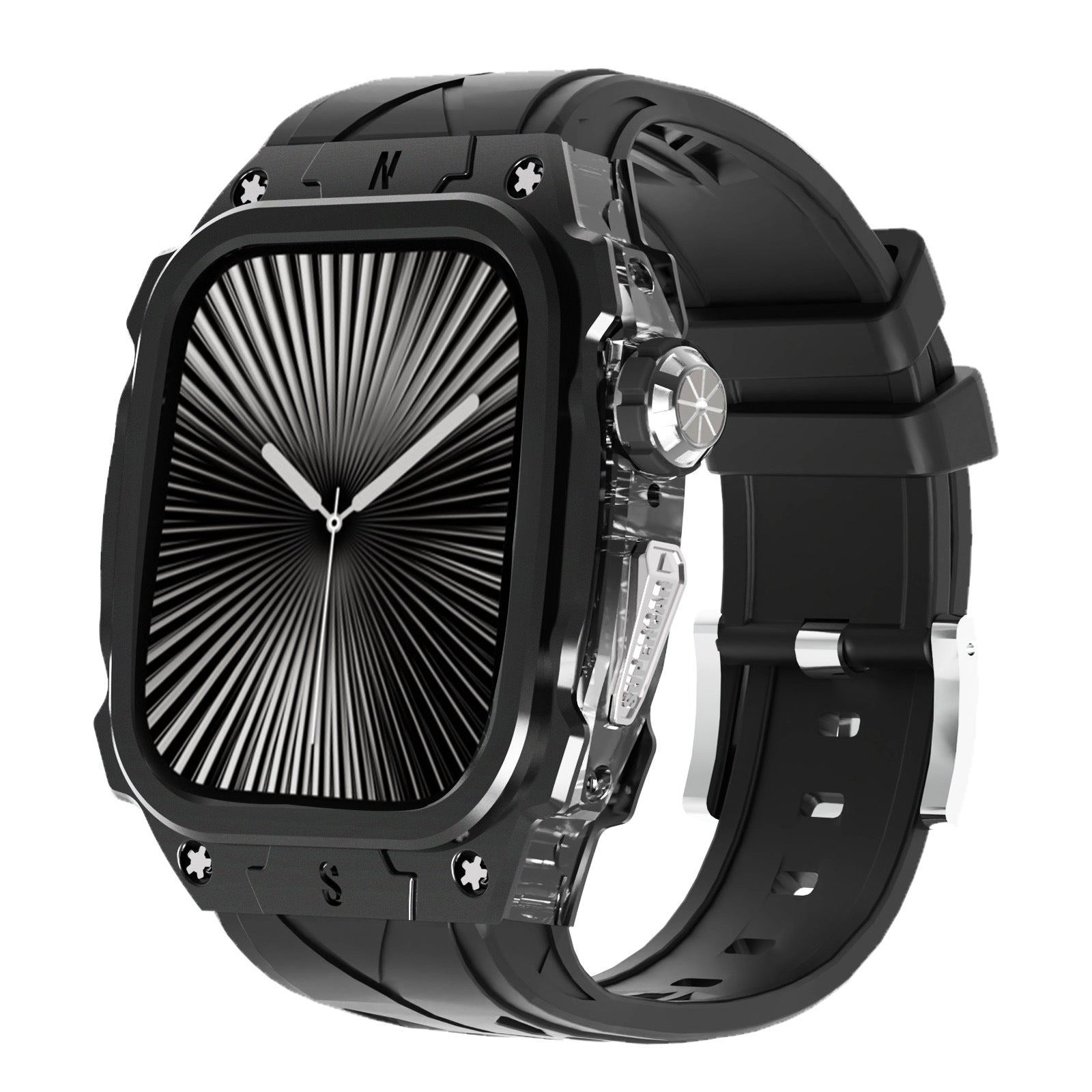 Steel Mod Kit Case Band Protective Cover For Apple Watch 10 46mm