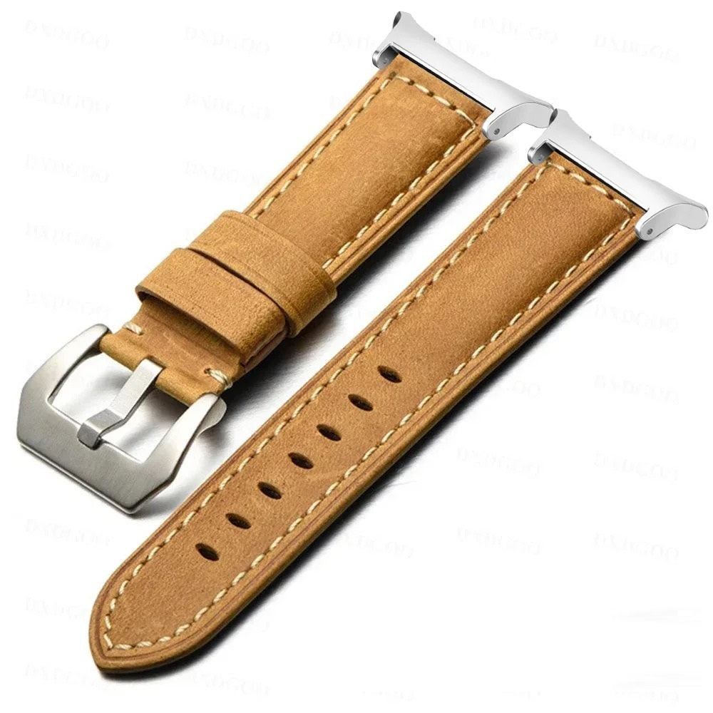 Vintage Frosted Leather For Samsung Galaxy Watch Ultra 47mm