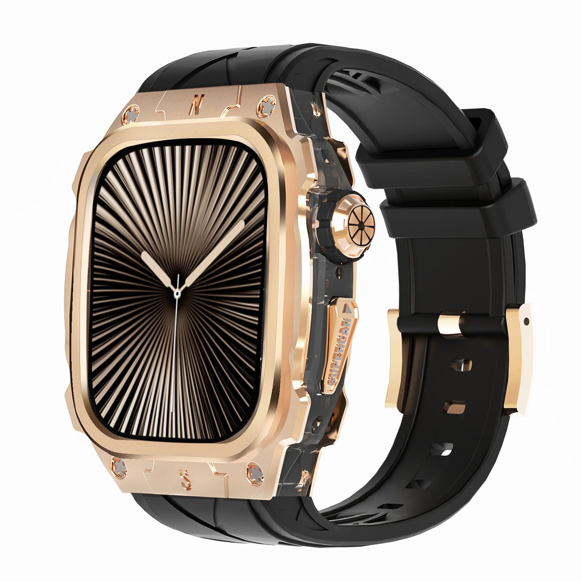 Steel Mod Kit Case Band Protective Cover For Apple Watch 10 46mm