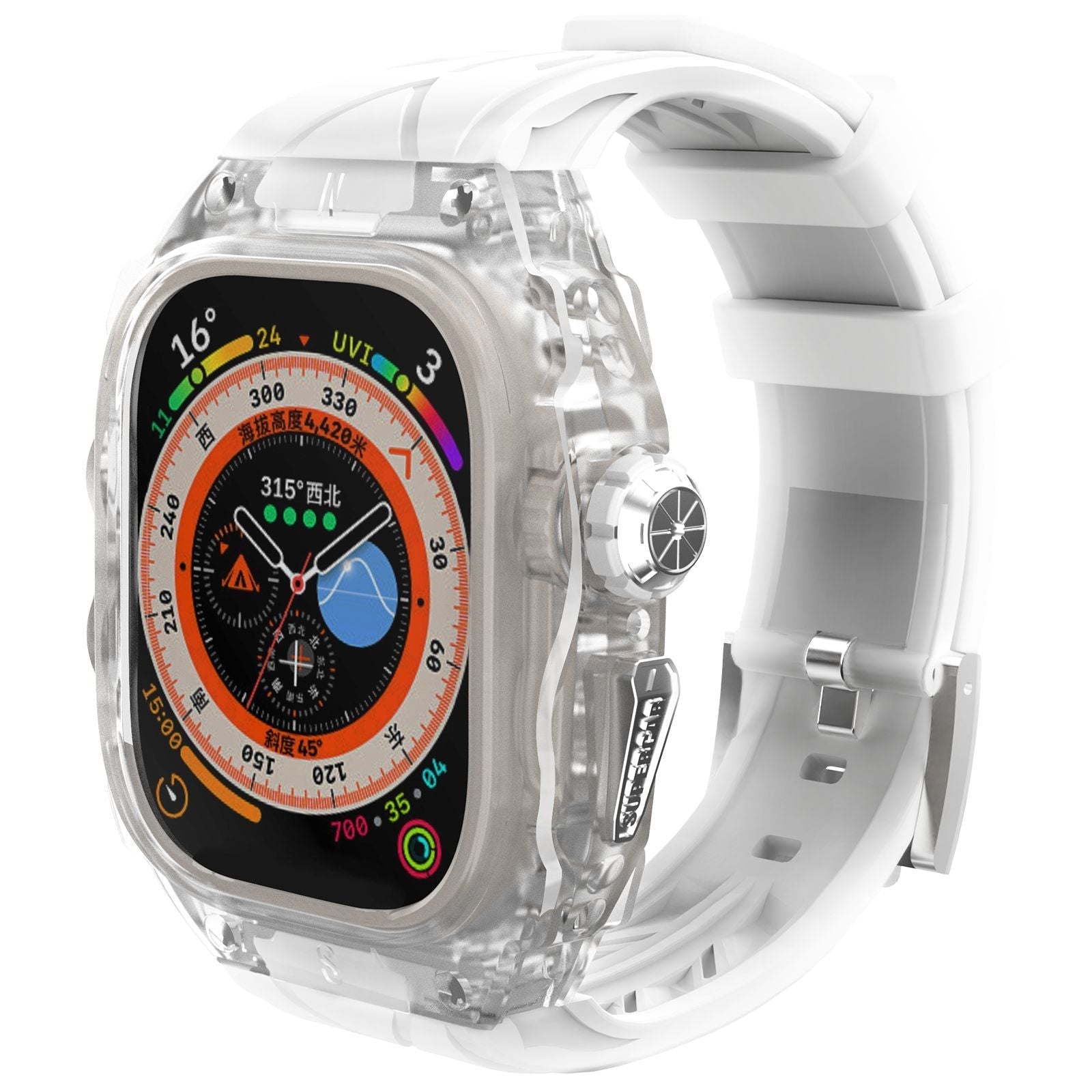 FS91 Luxury Translucent Smartwatch Case for Apple Watch Ultra-49mm
