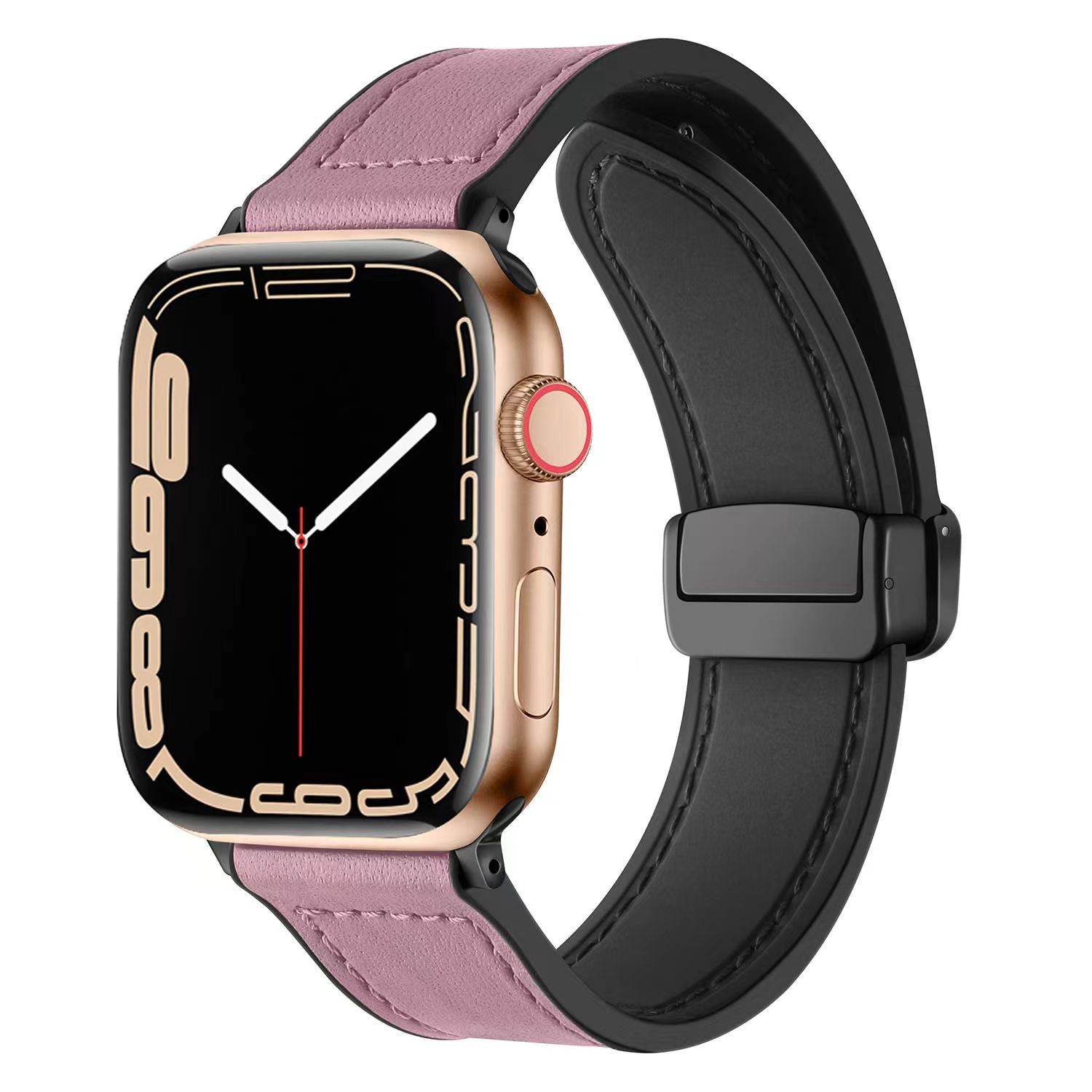 Silicone Magnetic Leather Strap For Apple Watch