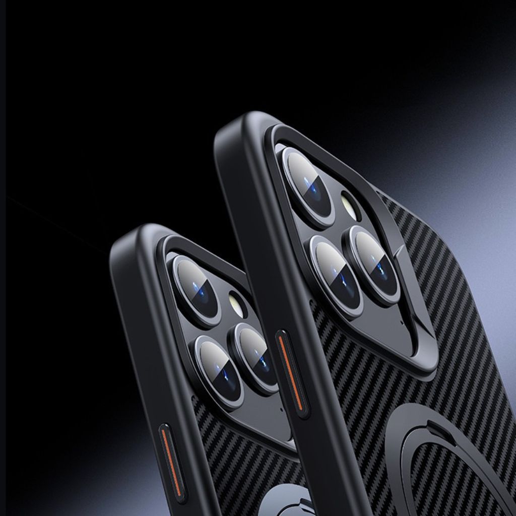 Carbon Fiber Magnetic Shield Phone Case