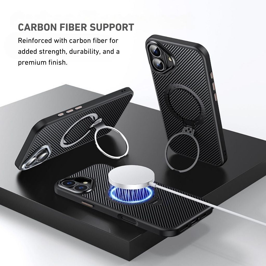 Carbon Fiber Magnetic Shield Phone Case