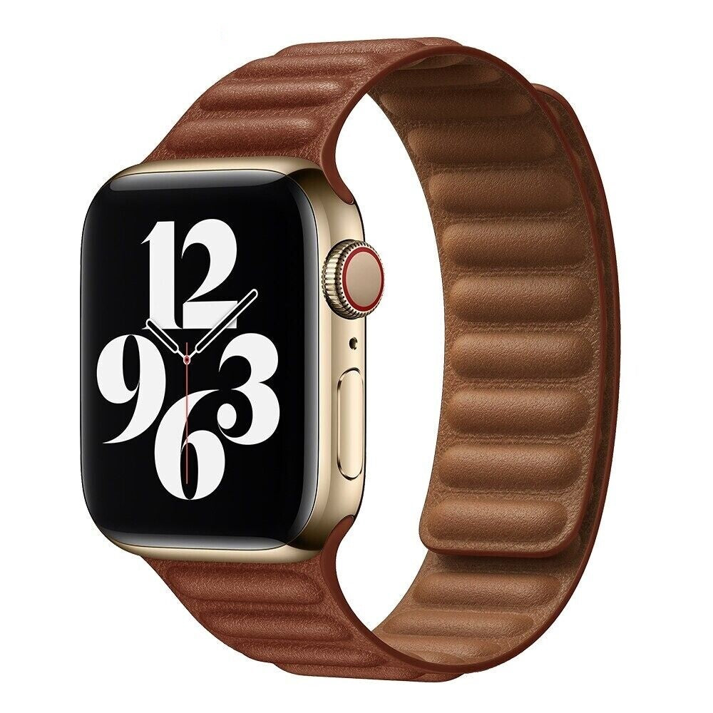 Magnetic Leather Link Band For Apple Watch